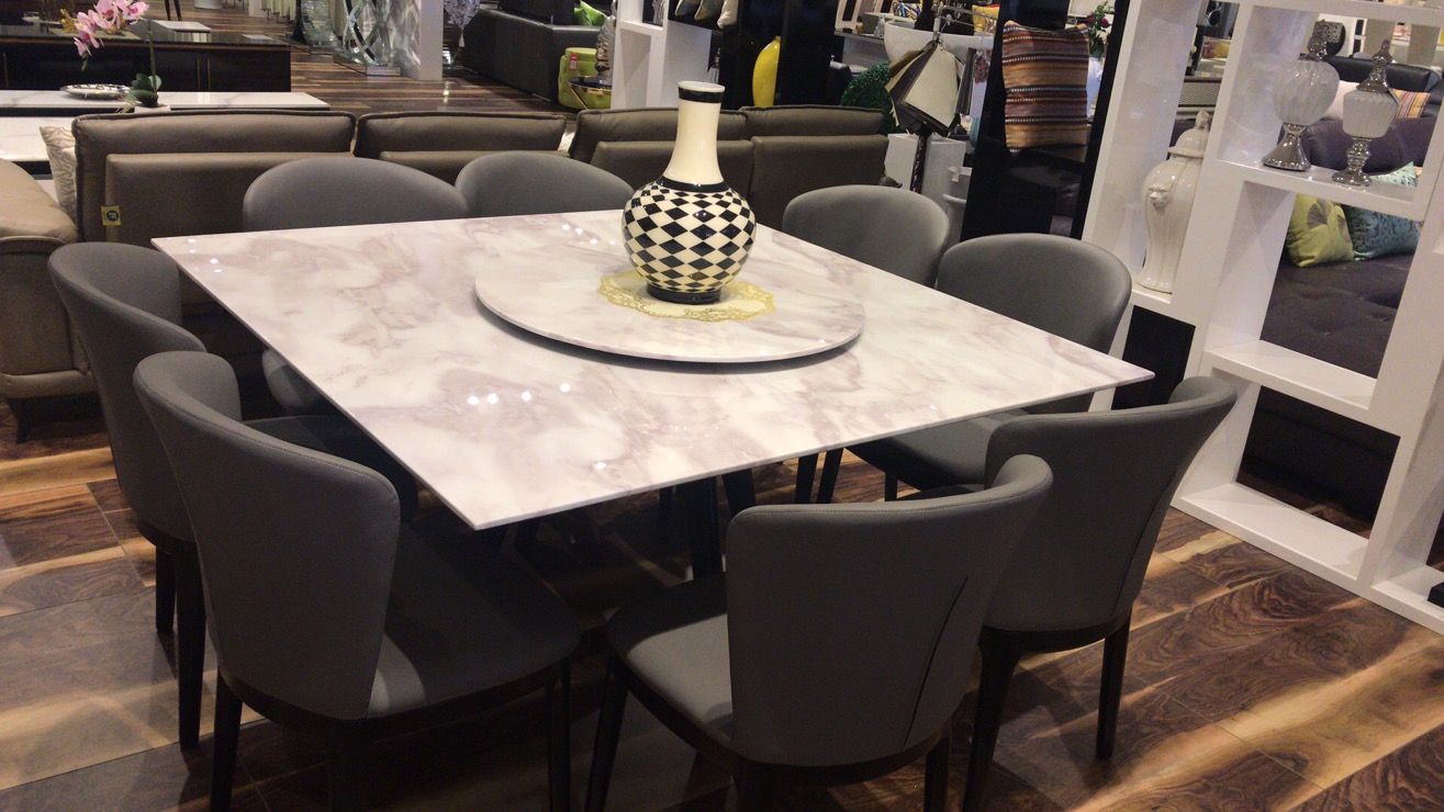 C1057 SQUARE MARBLE DINING TABLE