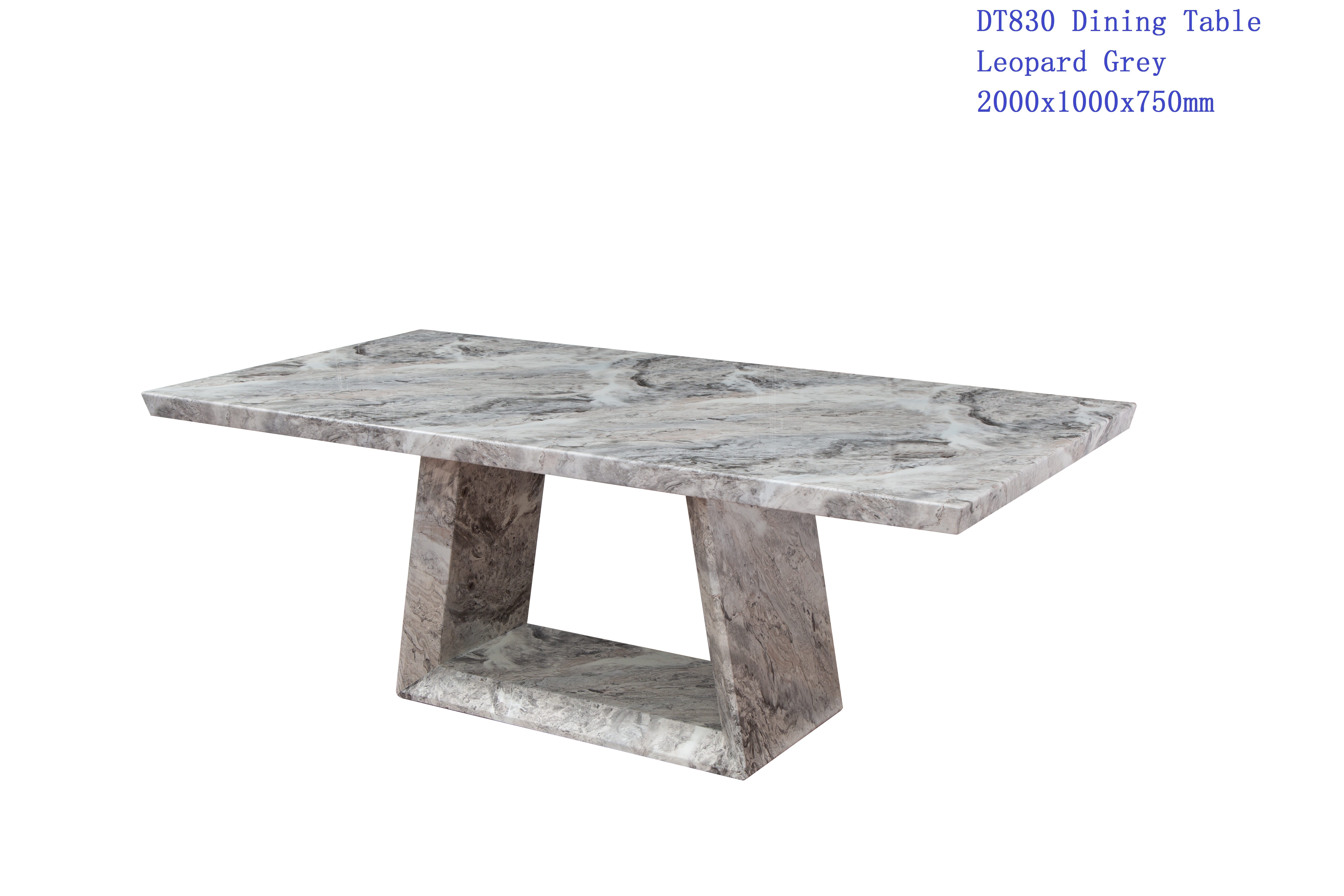 DT830 RECTANGLE MARBLE DINING TABLE